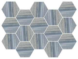 Mosaic Rain Polished Hexagon 10x14 Tile & Stone by Happy Floors