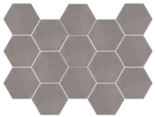 Mosaic Silver Semi - Polished Hexagon 10x14 Tile & Stone by Happy Floors