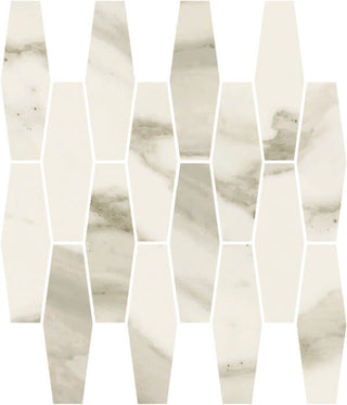 Mosaic Stratus Grigio Natural Elongated Hexagon 12x12 Tile & Stone by Happy Floors