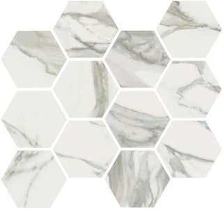 Mosaic Stratus Grigio Natural Hexagon 12x14 Tile & Stone by Happy Floors