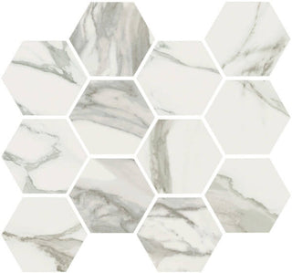 Mosaic Stratus Grigio Polished Hexagon 12x14 Tile & Stone by Happy Floors