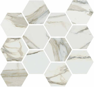 Mosaic Stratus Oro Natural Hexagon 12x14 Tile & Stone by Happy Floors