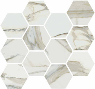 Mosaic Stratus Oro Polished Hexagon 12x14 Tile & Stone by Happy Floors