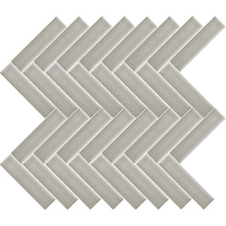 Mosaic Taupe Herringbone 11x11 by Happy Floors