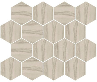 Mosaic Taupe Hexagon 12x14 Tile & Stone by Happy Floors