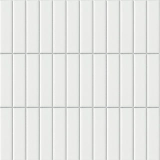 Mosaic White Soldier Stack 12x12 by Happy Floors