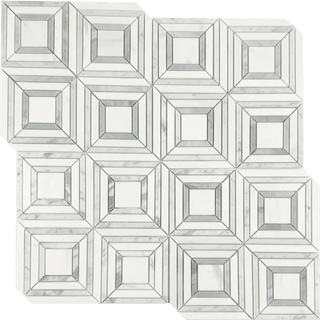 Mount Shasta in Dolomite, Bianco Carrara & Nero Black Tile & Stone by Paradiso