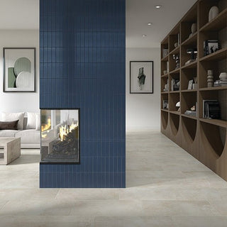 Navy Rectangle Fluted Tile & Stone by American Olean