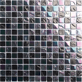 Neptune Black 1x1 Tile & Stone by Altoglass