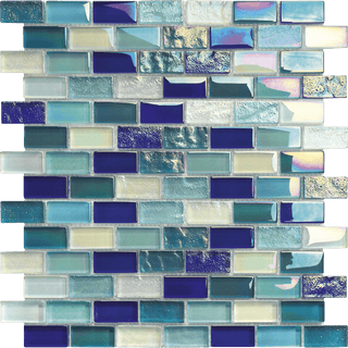 Neptune Blue Blend 1x2 Tile & Stone by Altoglass