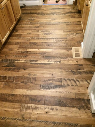 New Hickory - Skip Sawn 5/8” Engineered w/4mm Engineered Hardwood by K.D. Woods