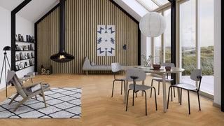 Oak Adagio, 14mm Chevron, A - Plank Engineered Hardwood by Boen