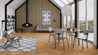 Oak Adagio, 14mm Chevron, B - Plank Engineered Hardwood by Boen