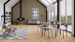 Oak Adagio, 14mm Herringbone Click 138, A - Plank Engineered Hardwood by Boen