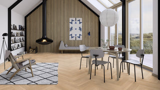 Oak Adagio, 14mm Herringbone Click 138, B - Plank Engineered Hardwood by Boen