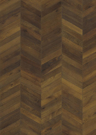 Oak Chevron Dark brown Engineered Hardwood by Kahrs