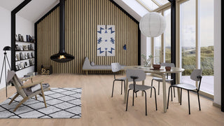Oak Fresh White Animoso Mix, 13.2mm Plank 181 Engineered Hardwood by Boen