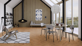 Oak Honey Vivo, 14mm Herringbone Click 138, B - Plank Engineered Hardwood by Boen