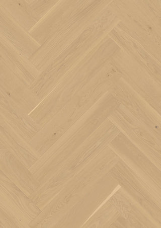 Oak Pale White Andante, Herringbone T/G Engineered Hardwood by Boen