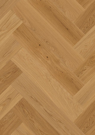 Oak Transparent Adagio, 14mm Herringbone Click Castle, B - Plank Engineered Hardwood by Boen