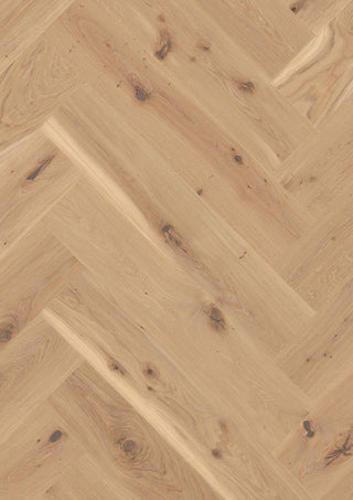 Oak Transparent Vivo, 14mm Herringbone Click Castle, B - Plank Engineered Hardwood by Boen