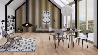 Oak Vintage White Espressivo, 14mm Castle Plank Engineered Hardwood by Boen