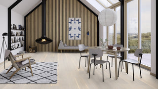 Oak White Andante, Live Pure, 14mm Castle Plank Engineered Hardwood by Boen