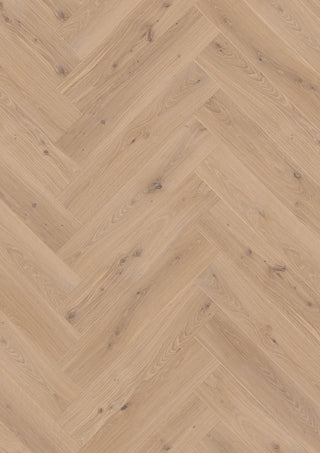 Oak White Animoso, 14mm Herringbone Click 138, B - Plank Engineered Hardwood by Boen