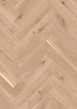 Oak White Vivo, 14mm Herringbone Click 138, B - Plank Engineered Hardwood by Boen