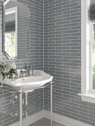 OCEAN SPARKLE GREY 2X12 Tile & Stone by Anthology Tile
