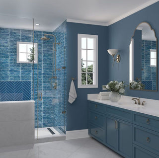 OCEAN SPARKLE NAVY 2X12 Tile & Stone by Anthology Tile