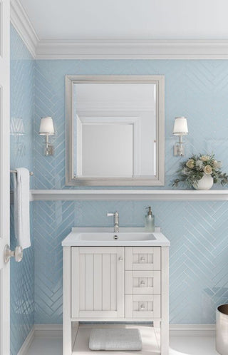 OCEAN SPARKLE SKY BLUE 2X12 Tile & Stone by Anthology Tile