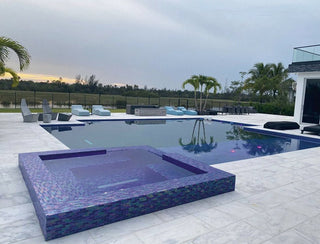 Pacific Dark Blue 1x3 Tile & Stone by Altoglass