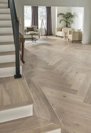 Park City Herringbone - Snowcap Engineered Hardwood by Mannington