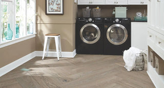 Park City Herringbone - Wintry Engineered Hardwood by Mannington