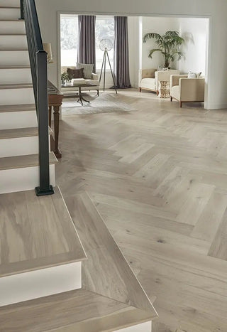 Park City Herringbone - Wintry Engineered Hardwood by Mannington