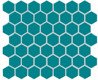 Peacock Blue Hexagon Tile & Stone by American Olean