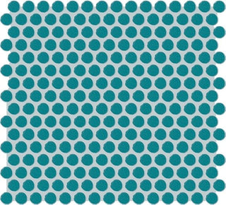 Peacock Blue Penny Rounds Tile & Stone by American Olean