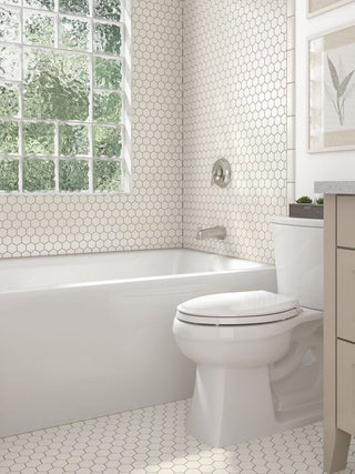 PEARL MATTE 2 INCH HEX PORC MOS Tile & Stone by Anthology Tile