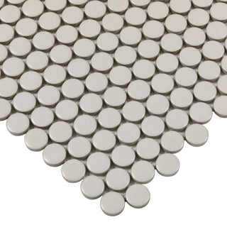 PEARL MATTE 3/4 INCH PENNY ROUND PORC MOS Tile & Stone by Anthology Tile