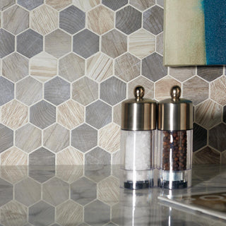 Pelican Hexagon Tile & Stone by American Olean