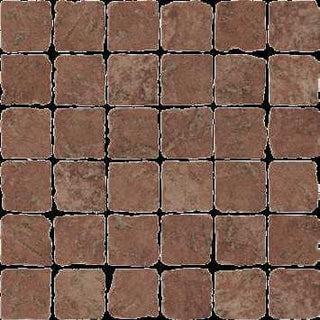 Pietra D'Assisi Rosso 2x2 Tumbled Mosaic (12x12 Sheet) Tile & Stone by Happy Floors