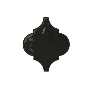 Pitch Black Arabesque Undulated Tile & Stone by American Olean