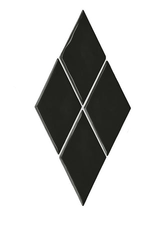 Pitch Black Harlequin Undulated Tile & Stone by American Olean