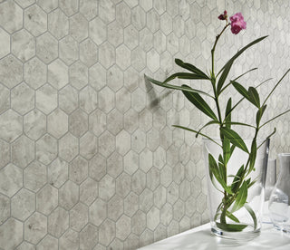 Recycled Glass - Rcgstp05 Grey73hex Tile & Stone by Stanton