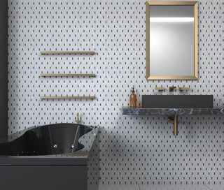 SABLE BLACK DOMINOS Tile & Stone by Anthology Tile