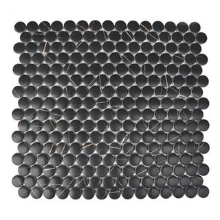 Sahara Noir Penny Round by Happy Floors