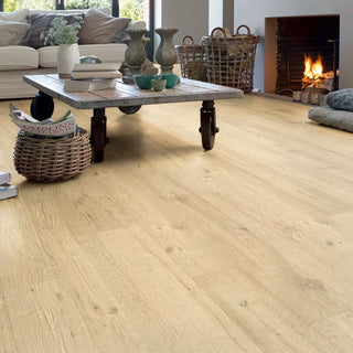 Sandblasted oak natural Waterproof Laminate by Quickstep