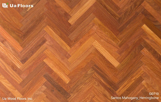 Santos Mahogany Herringbone Engineered Hardwood by UA Floors