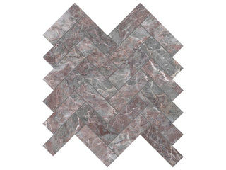 Sereno Burgundy Herringbone Tile & Stone by Anatolia Tile